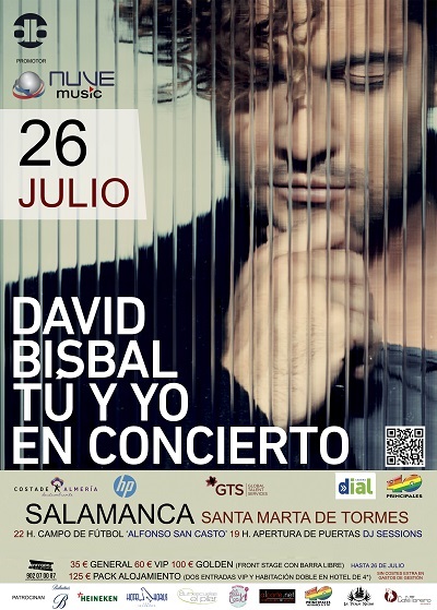 David Bisbal vuelve a Salamanca en concierto, tras casi tres años